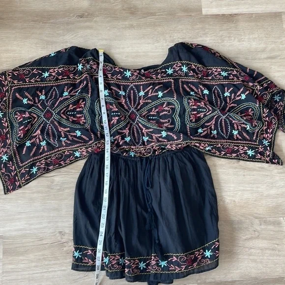 Free People Bohemian Batiste Frida Embroidered Dress/Top sz S - Picture 5 of 8
